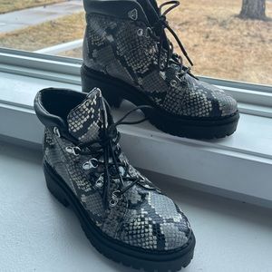 Marc fisher snakeskin patterned boots